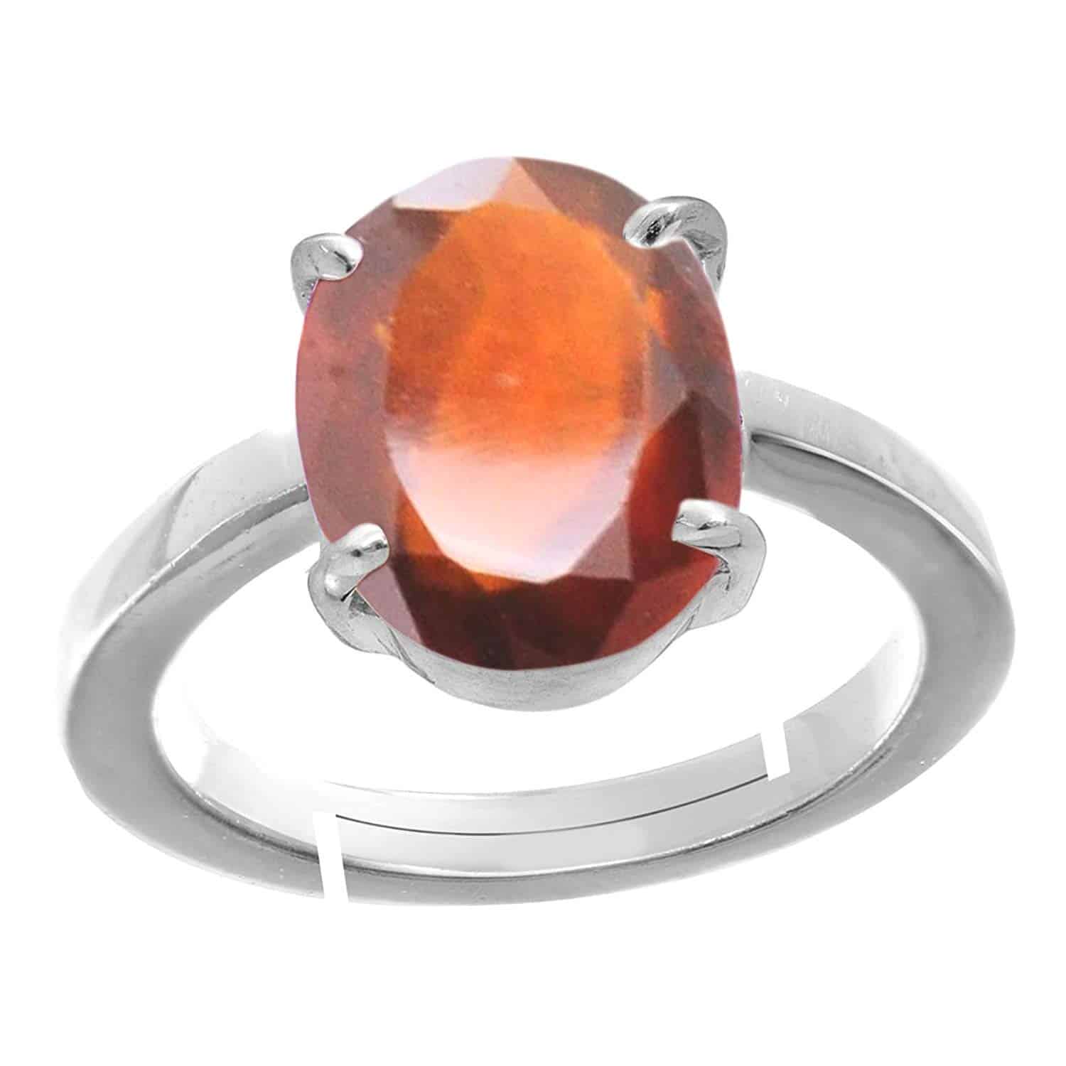 Hessonite Garnet Silver Ring-2106UV | Juwelo